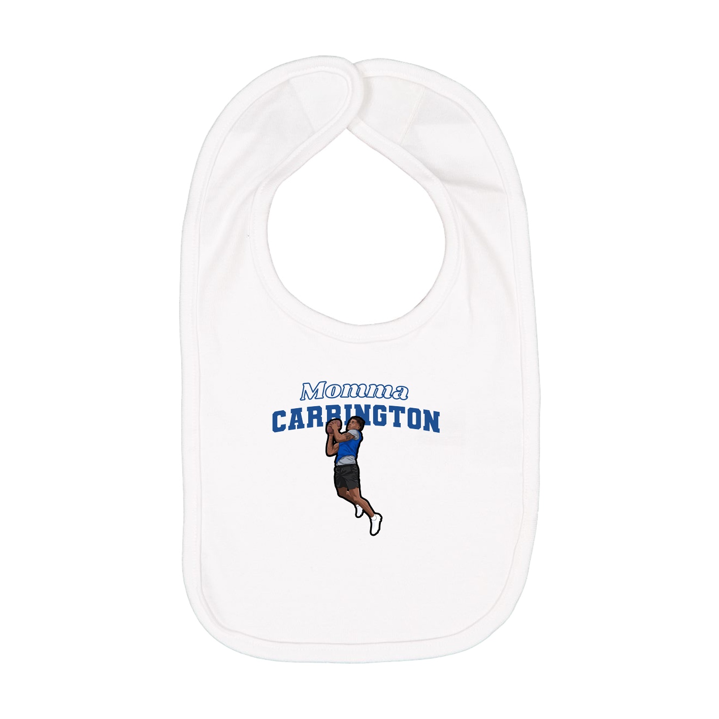 Infant Bib — Mothers Day Block in White