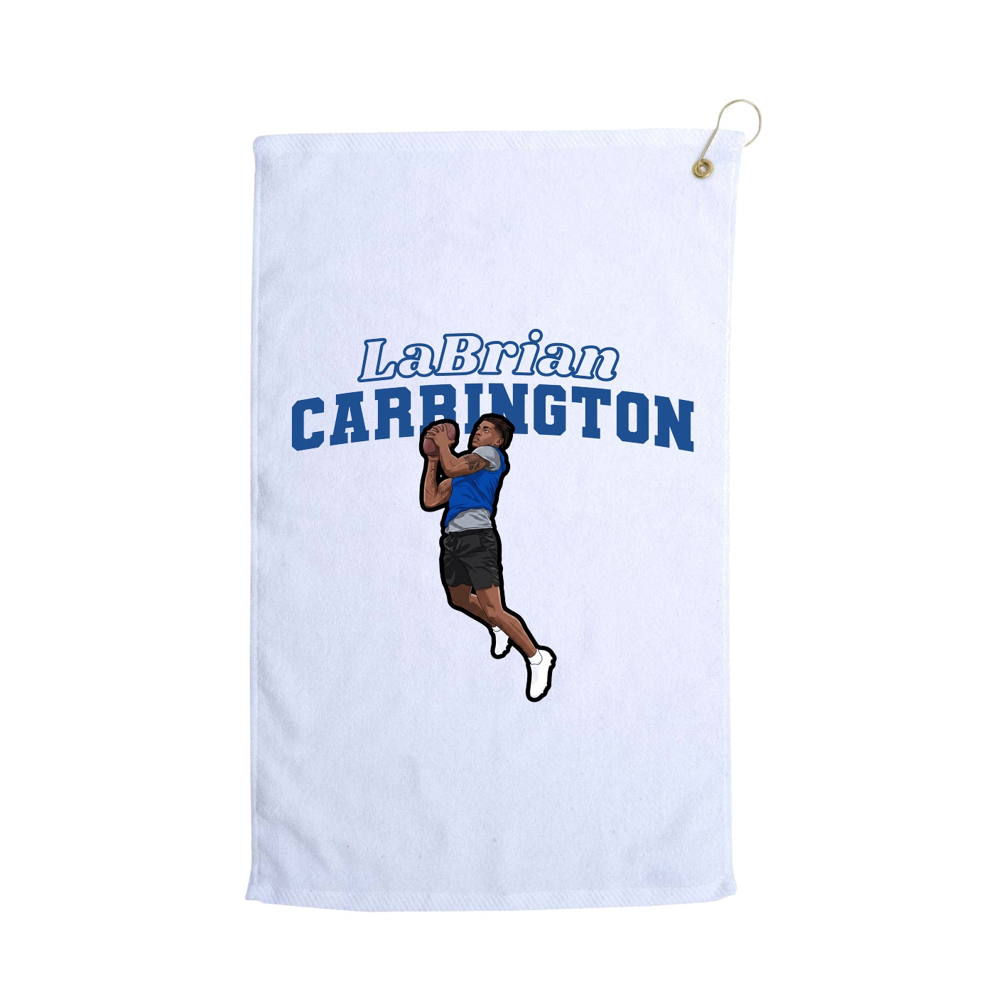 Golf Towel — Name Arch in White