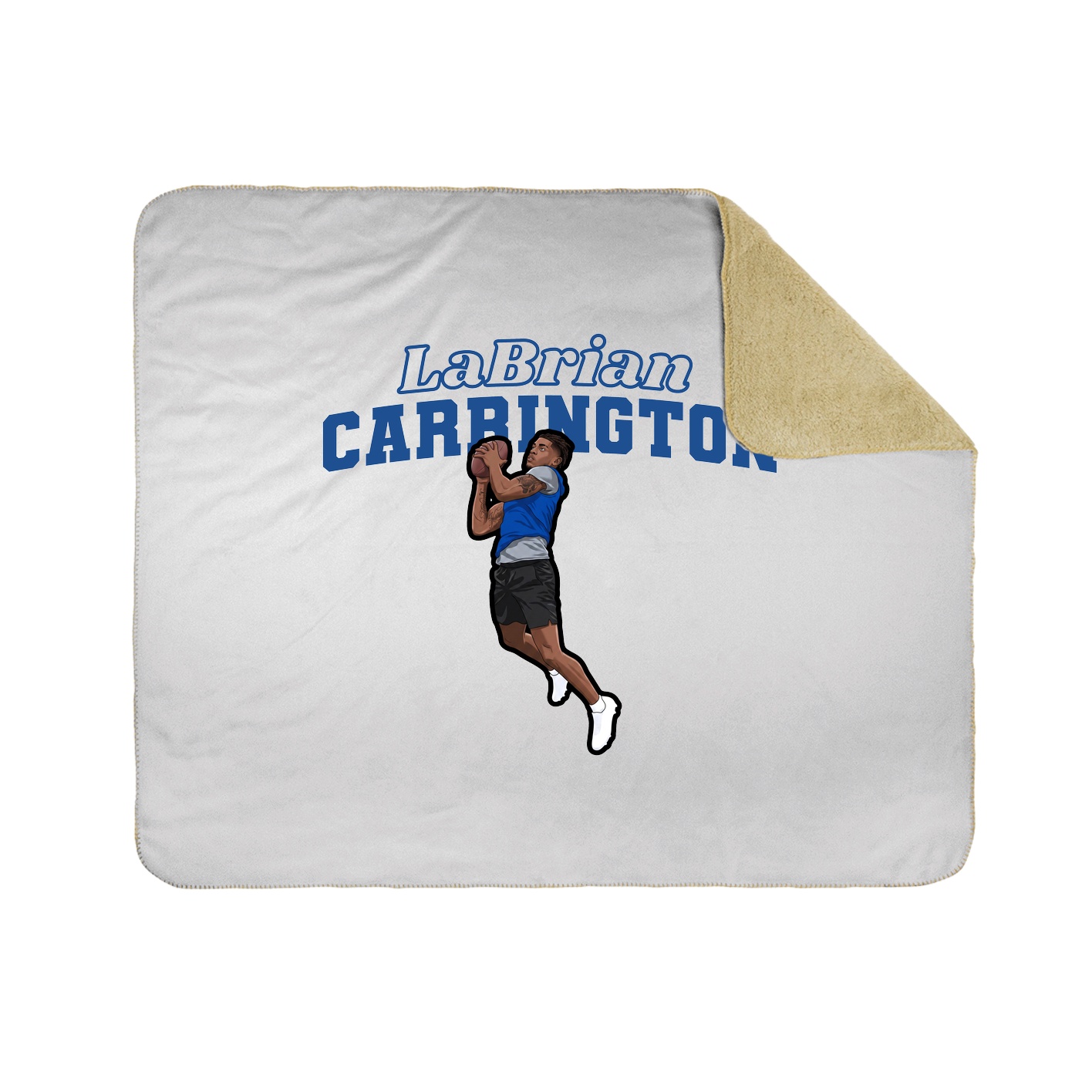 Throw Blanket — Name Arch in White