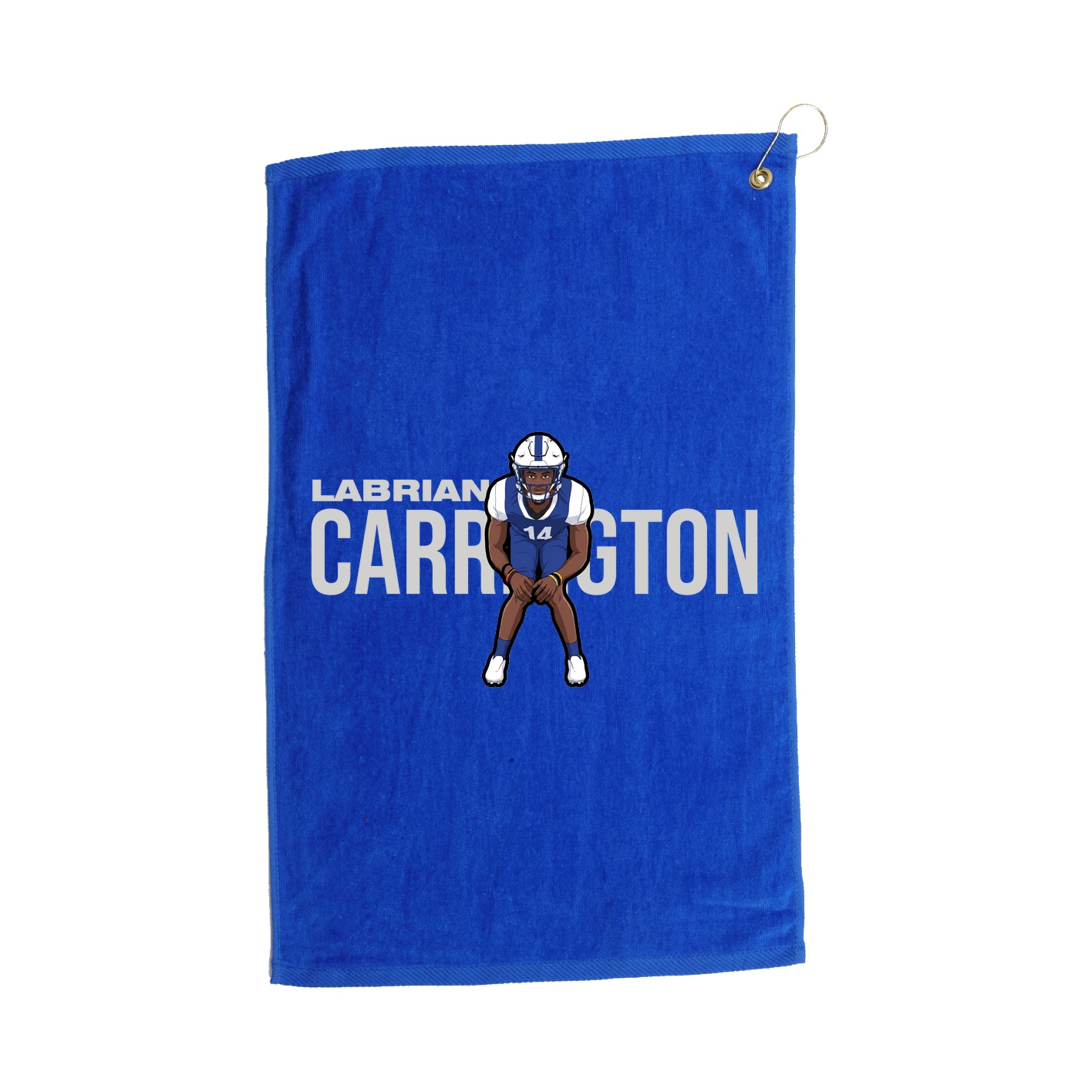 Golf Towel — Player Name in Royal