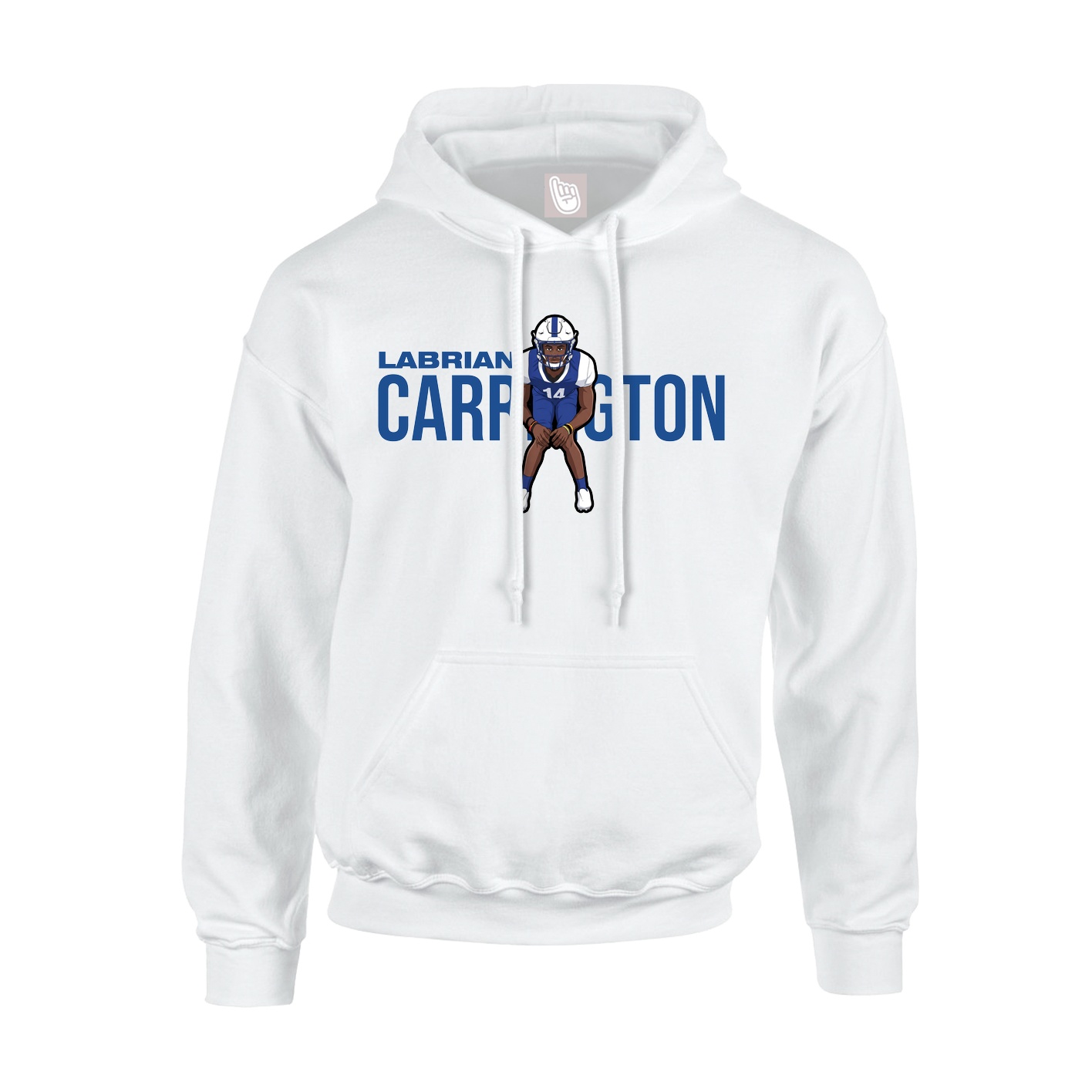 Youth Hoodie — Player Name in White