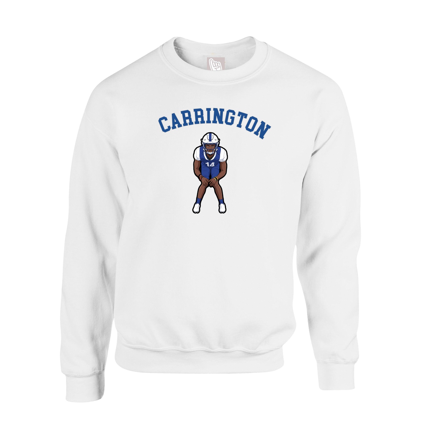 Fleece Crew — Shirsey Arch in White