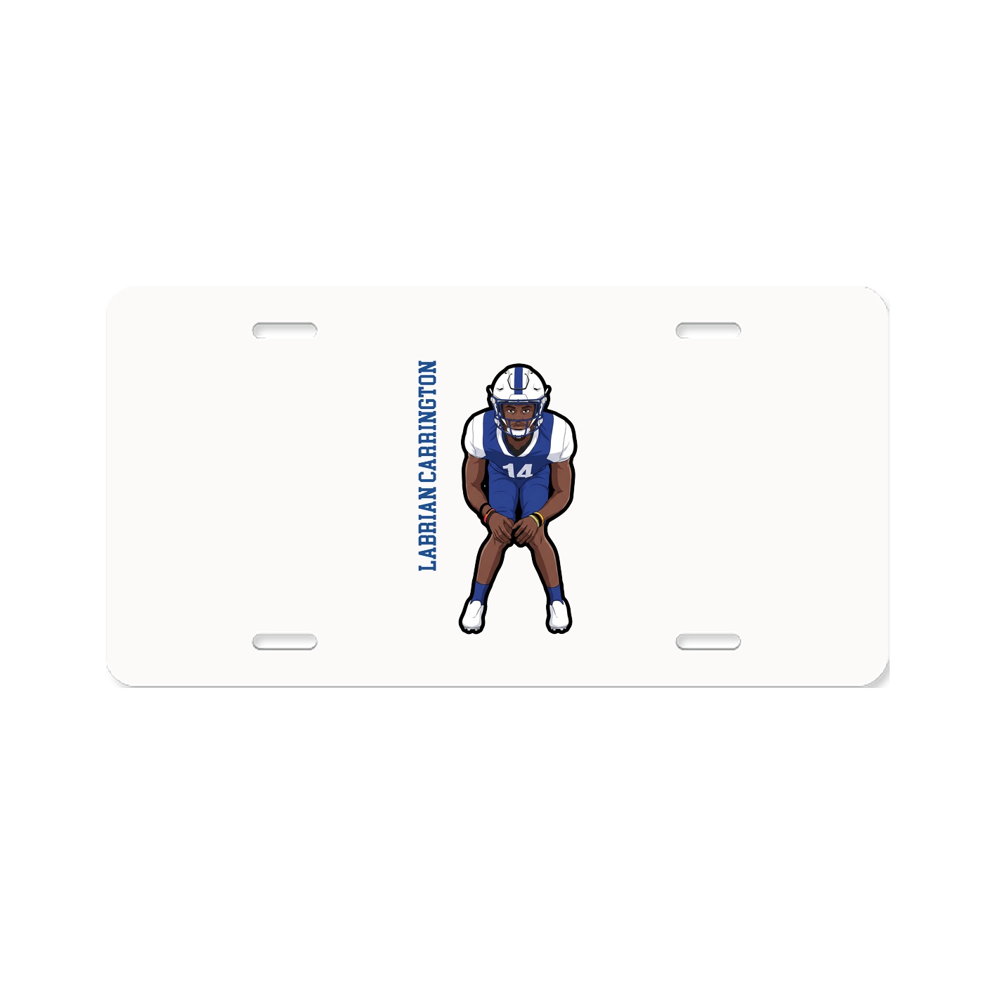 License Plate — Name Vertical in Classic