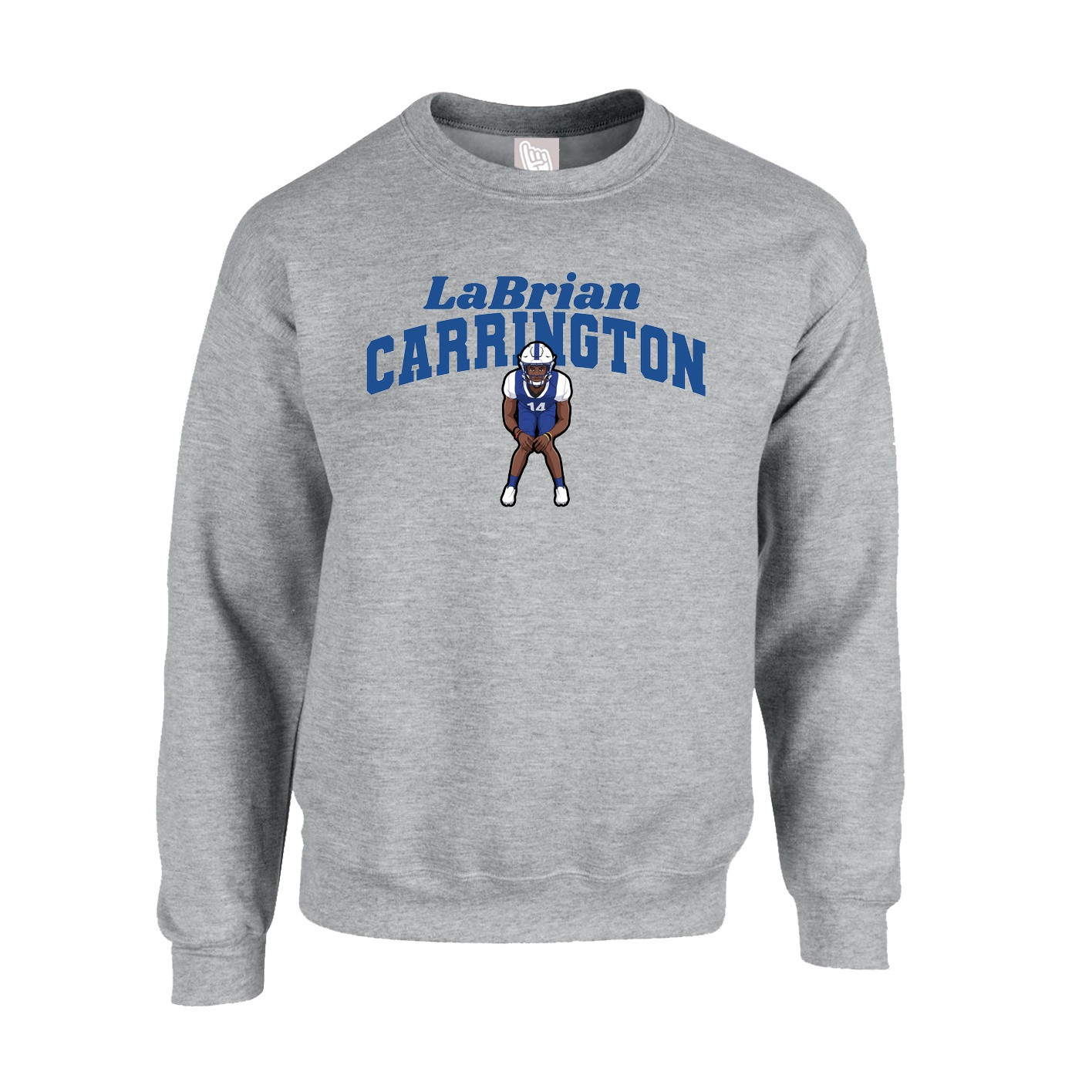 Fleece Crew — Signature Arch in Grey