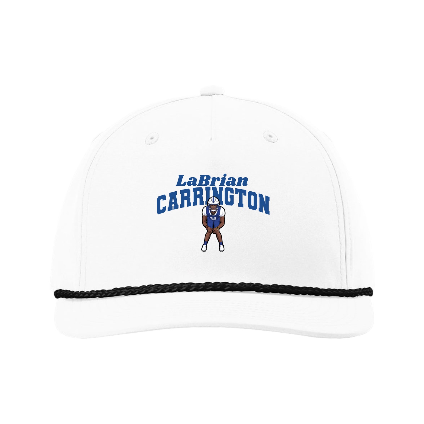 Five-Panel Classic Rope Cap — Signature Arch in White
