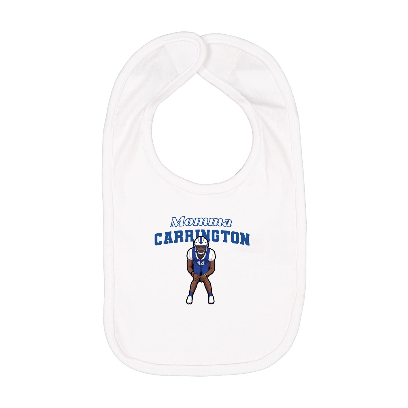 Infant Bib — Mothers Day Block in White