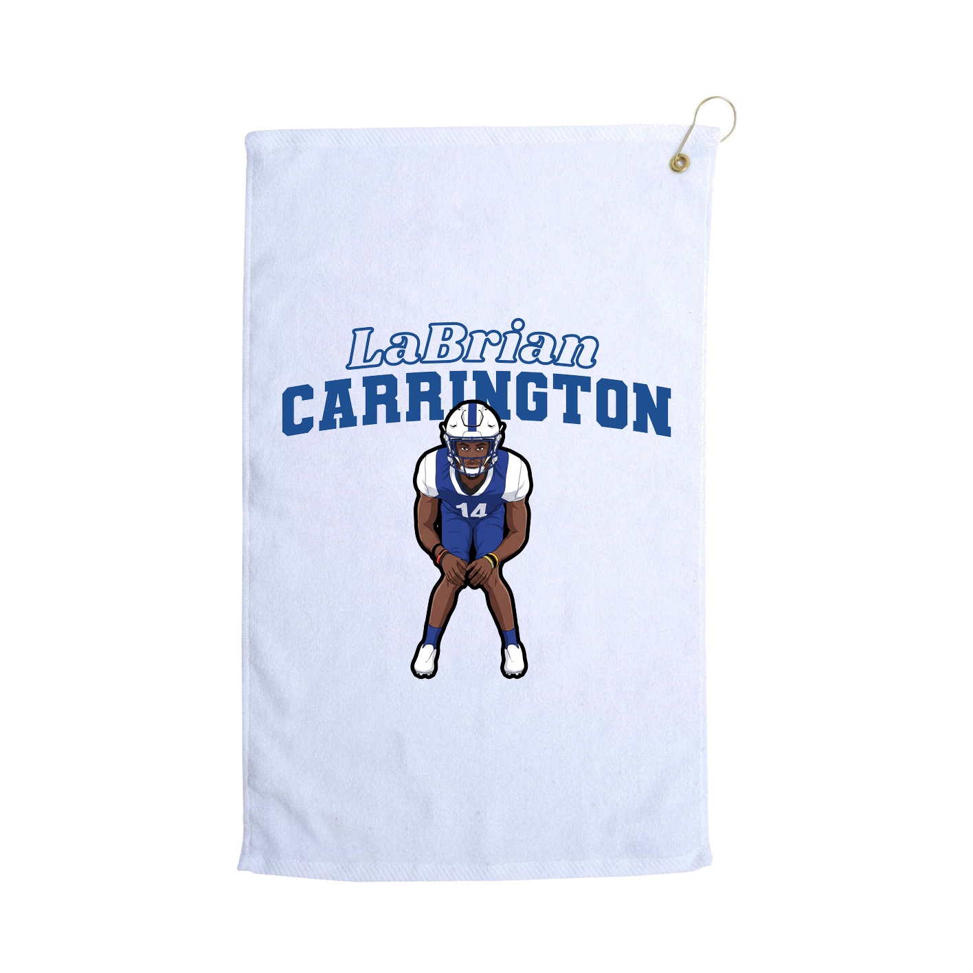 Golf Towel — Name Arch in White