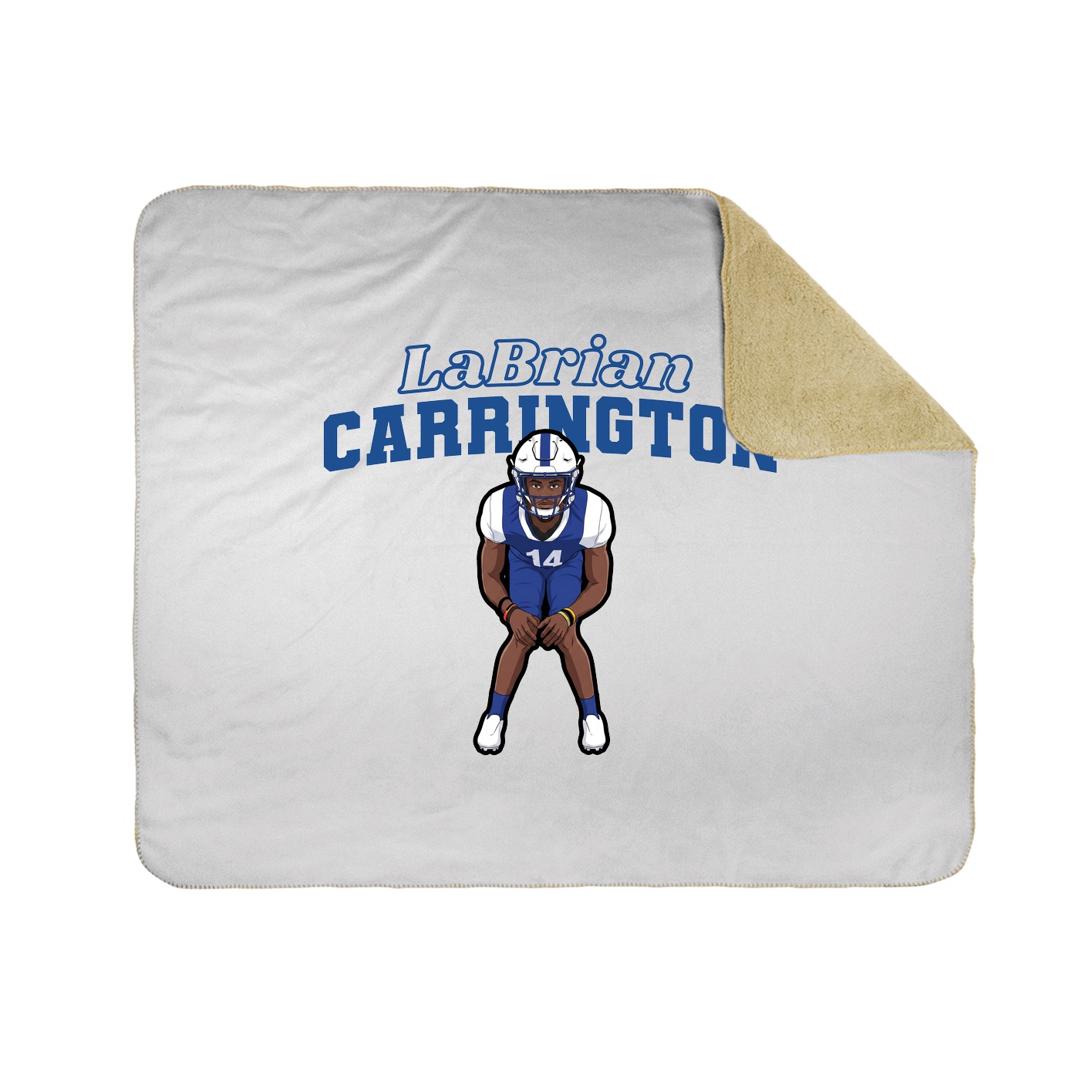 Throw Blanket — Name Arch in White