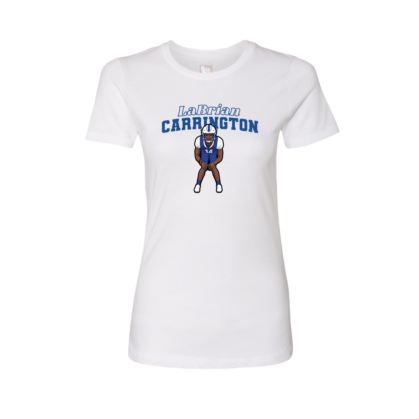 Fitted Women's Tee — Name Arch in White