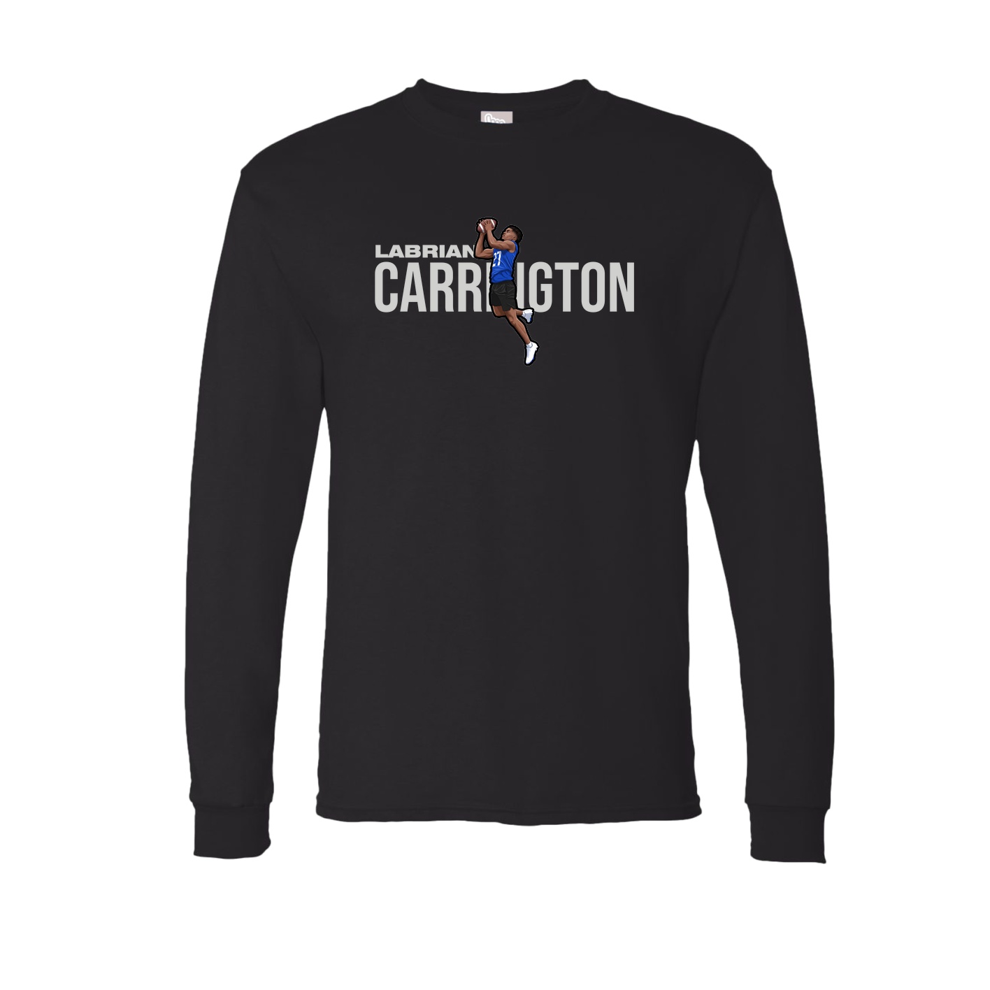 Long Sleeve Tee — Player Name in Black