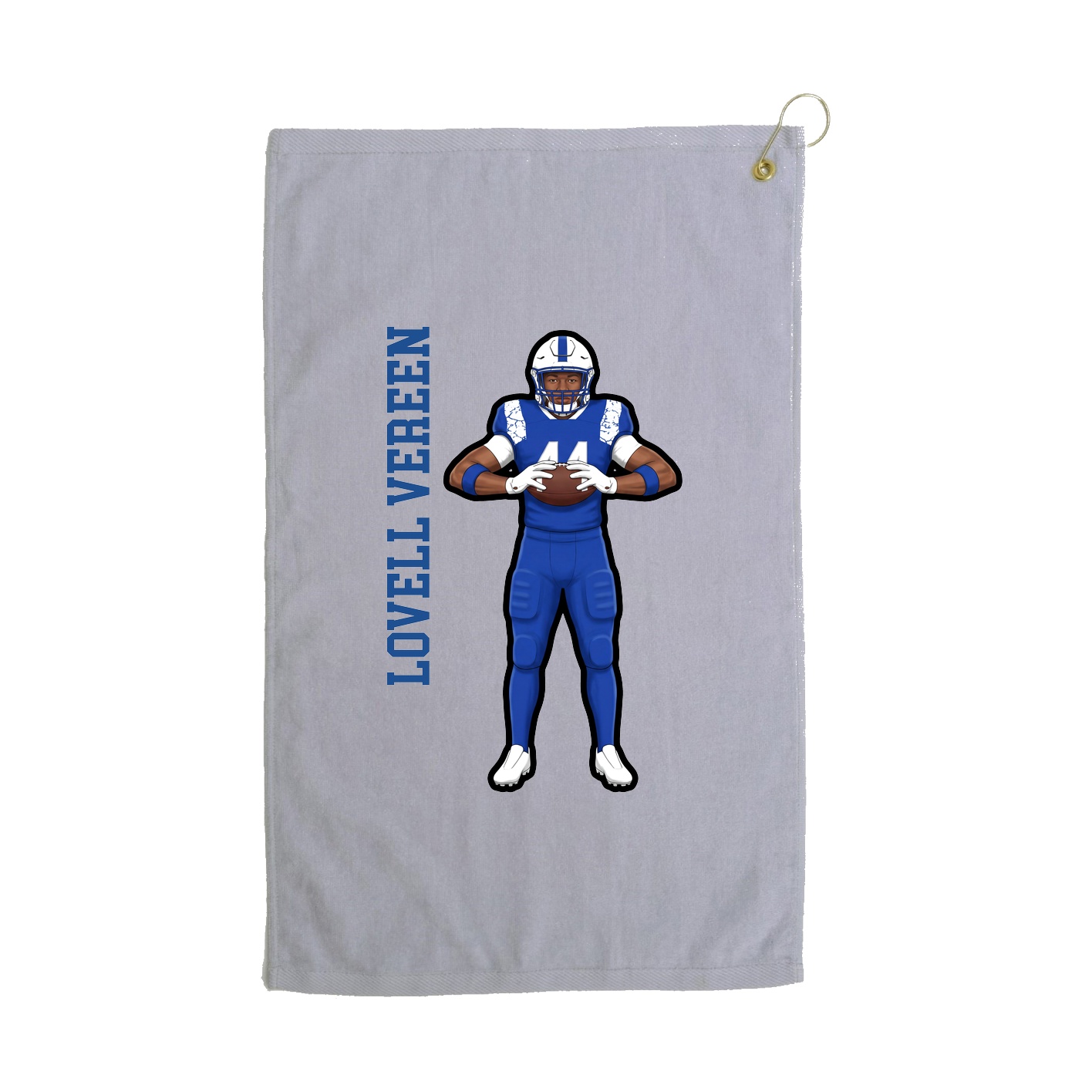 Golf Towel — Name Vertical in Grey