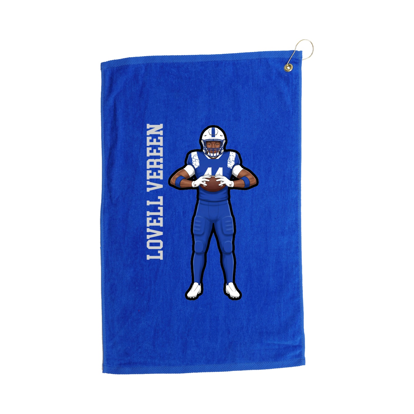 Golf Towel — Name Vertical in Royal