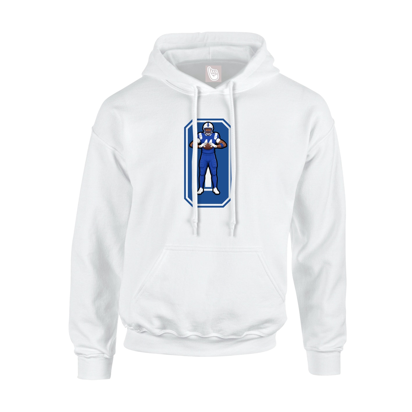 Hoodie — Number in White