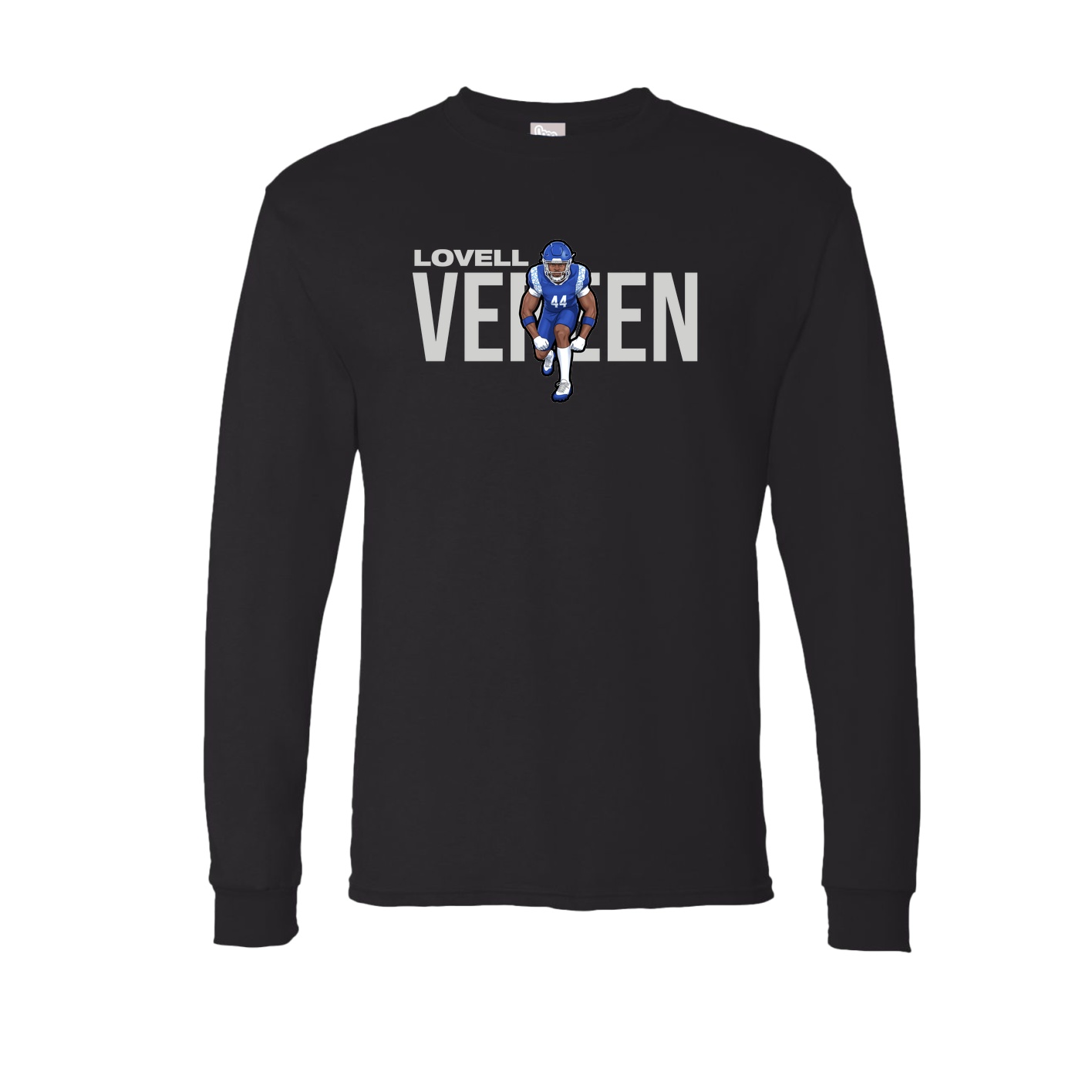 Long Sleeve Tee — Player Name in Black