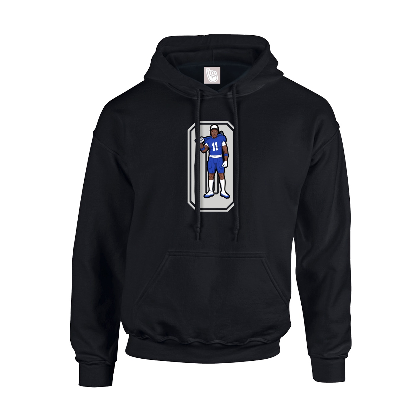 Youth Hoodie — Number in Black