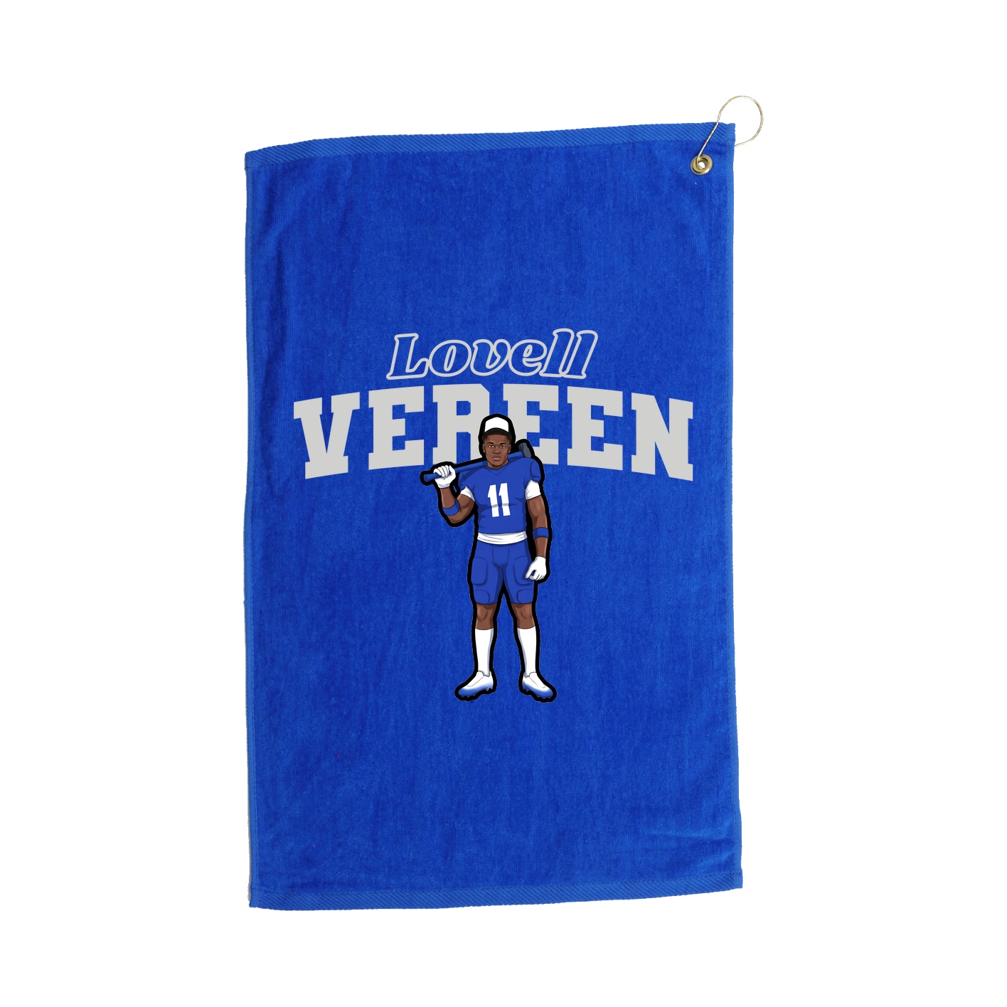 Golf Towel — Name Arch in Royal