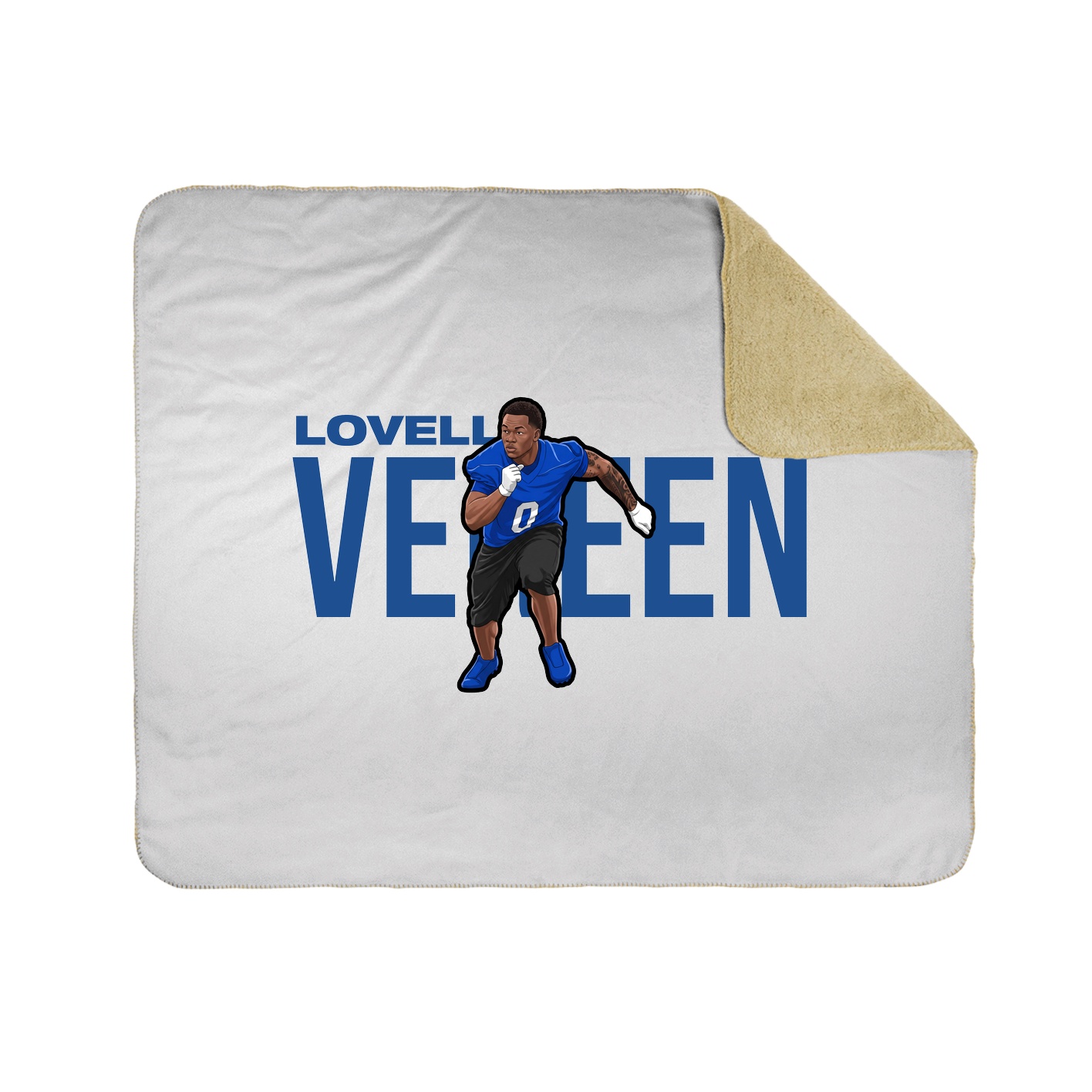 Throw Blanket — Player Name in White