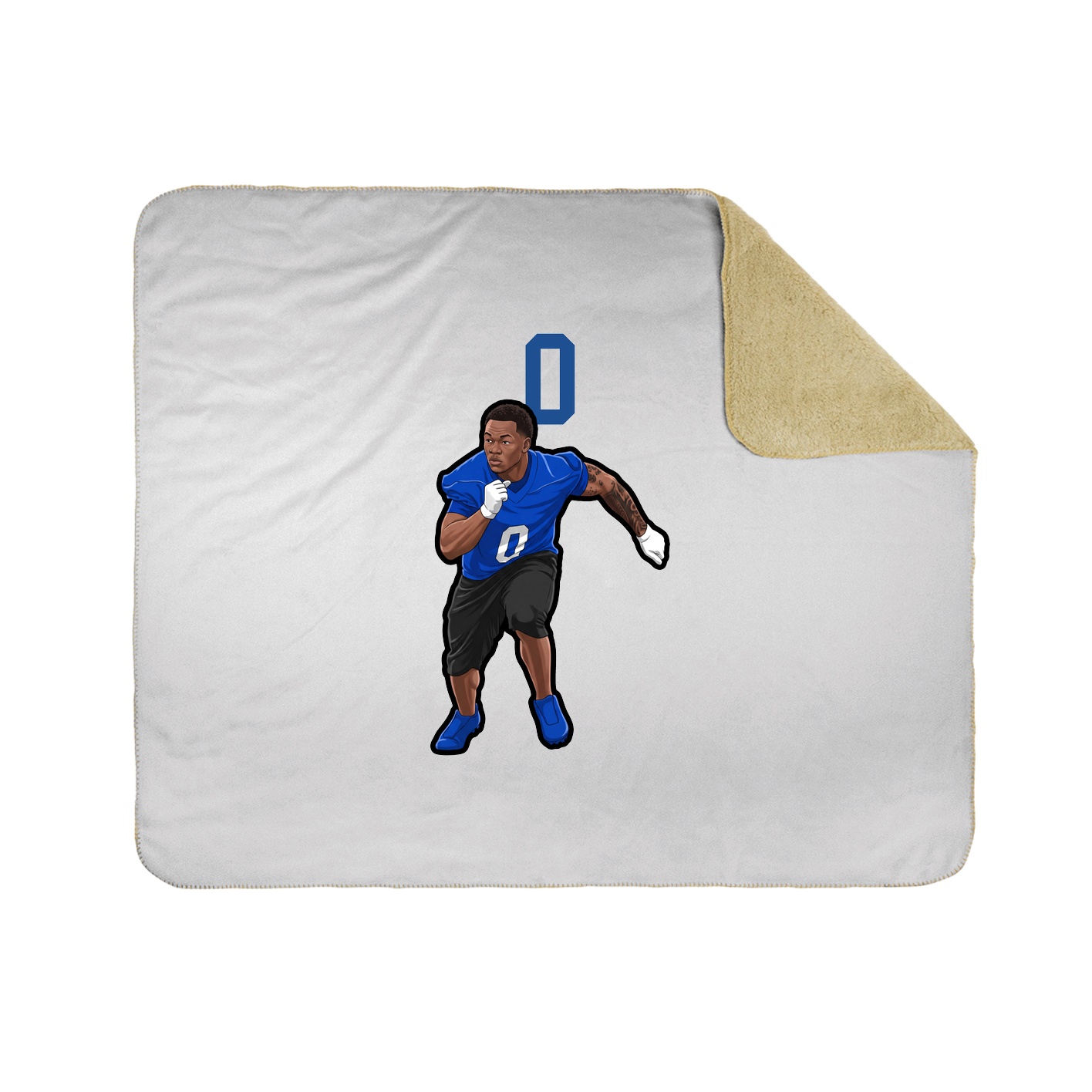Throw Blanket — Number Top in White