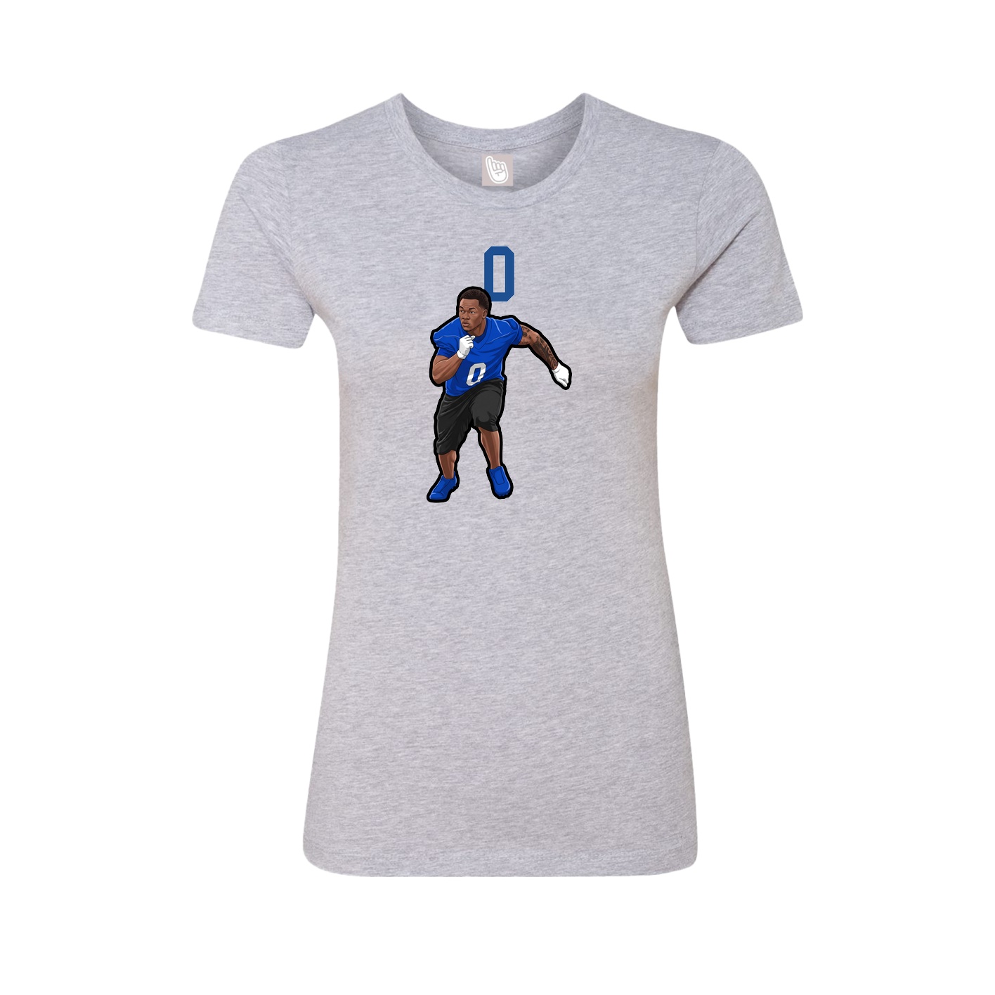 Womens Tee — Number Top in Grey