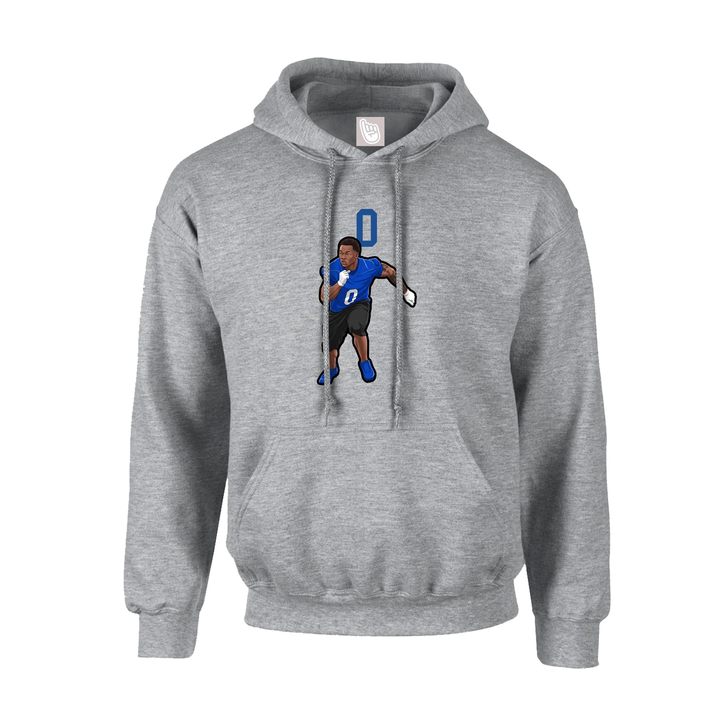 Hoodie — Number Top in Grey