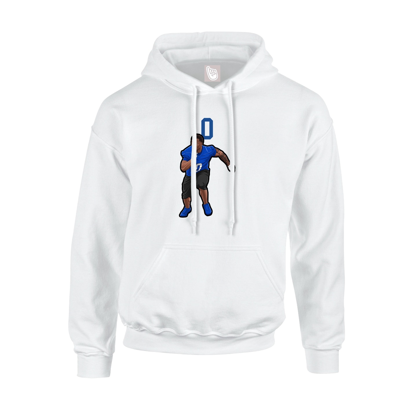 Youth Hoodie — Number Top in White