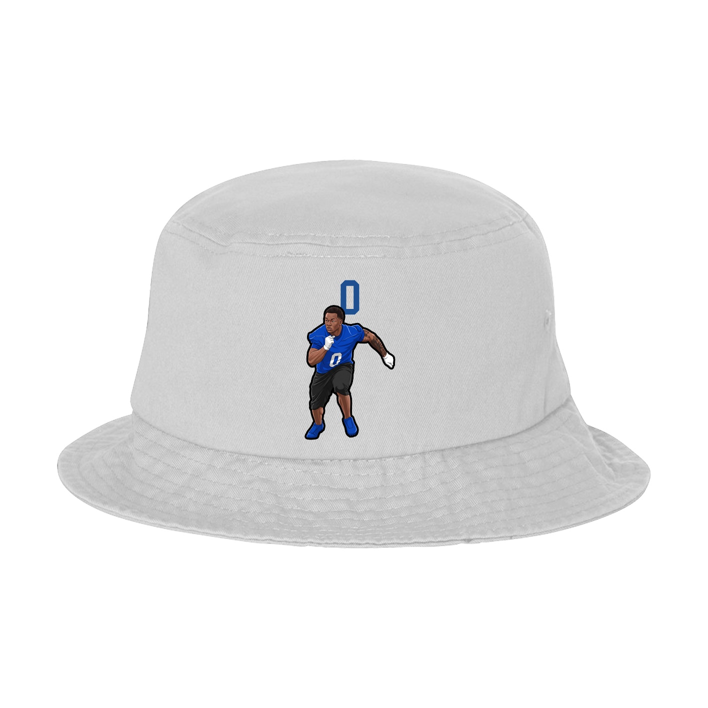 Bucket Cap — Number Top in White