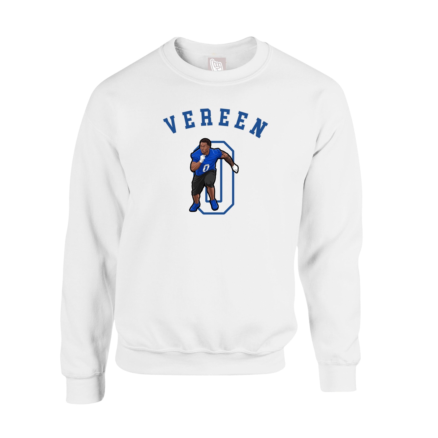 Fleece Crew — Shirsey Arch in White