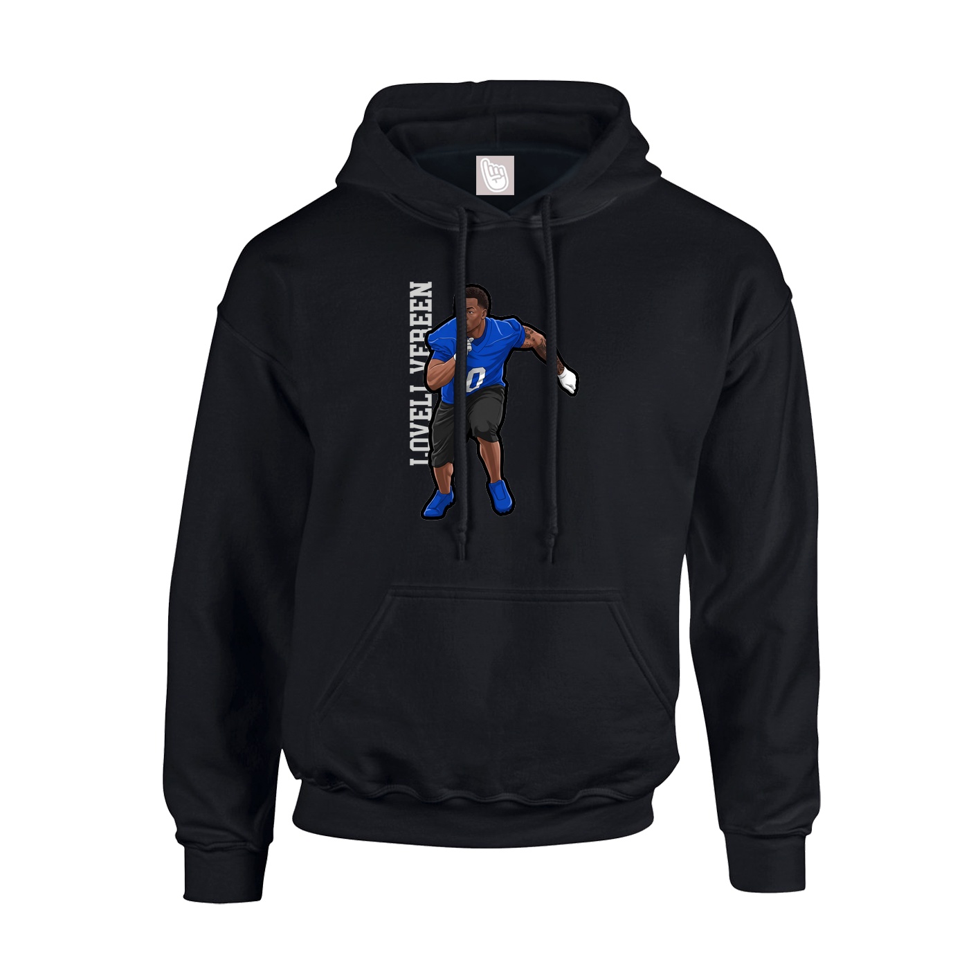 Hoodie — Name Vertical in Black