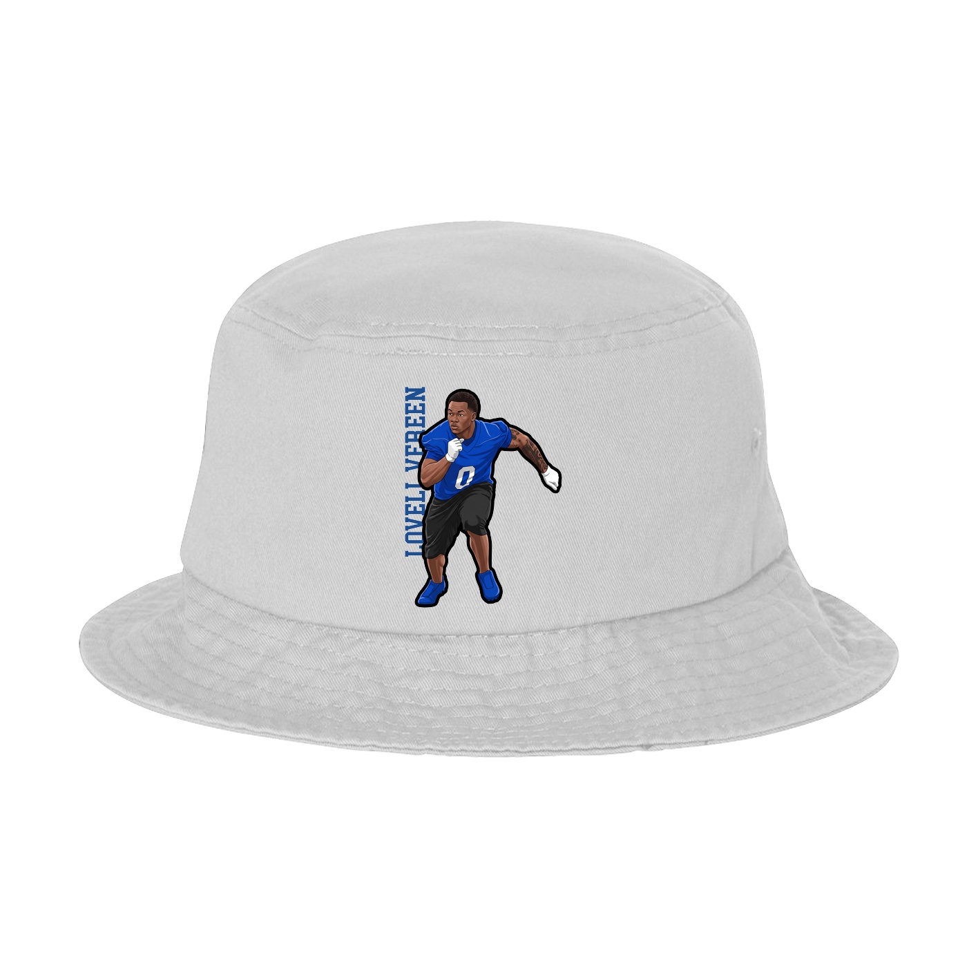 Bucket Cap — Name Vertical in White
