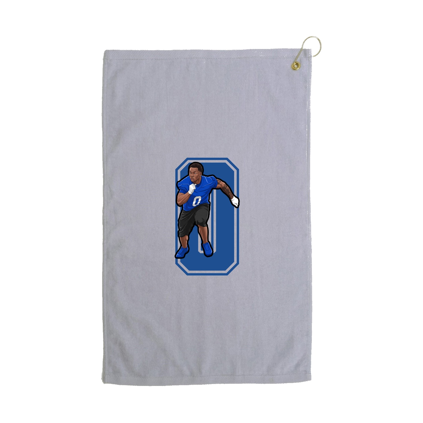 Golf Towel — Number in Grey