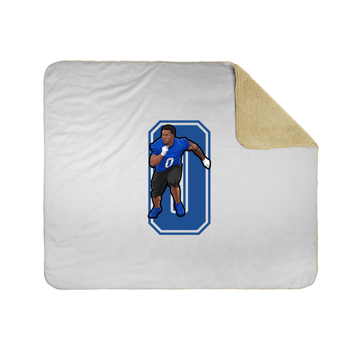 Throw Blanket — Number in White