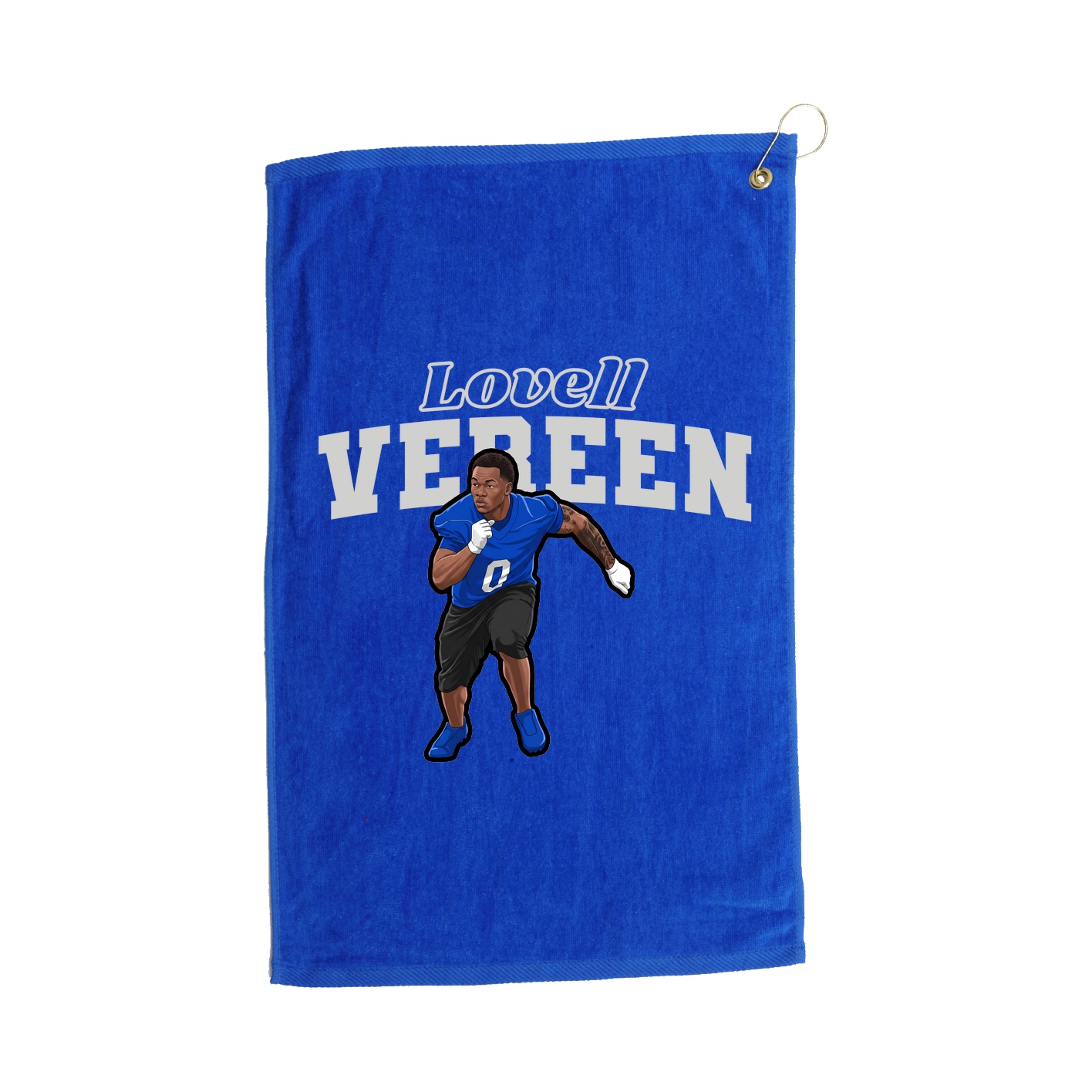 Golf Towel — Name Arch in Royal
