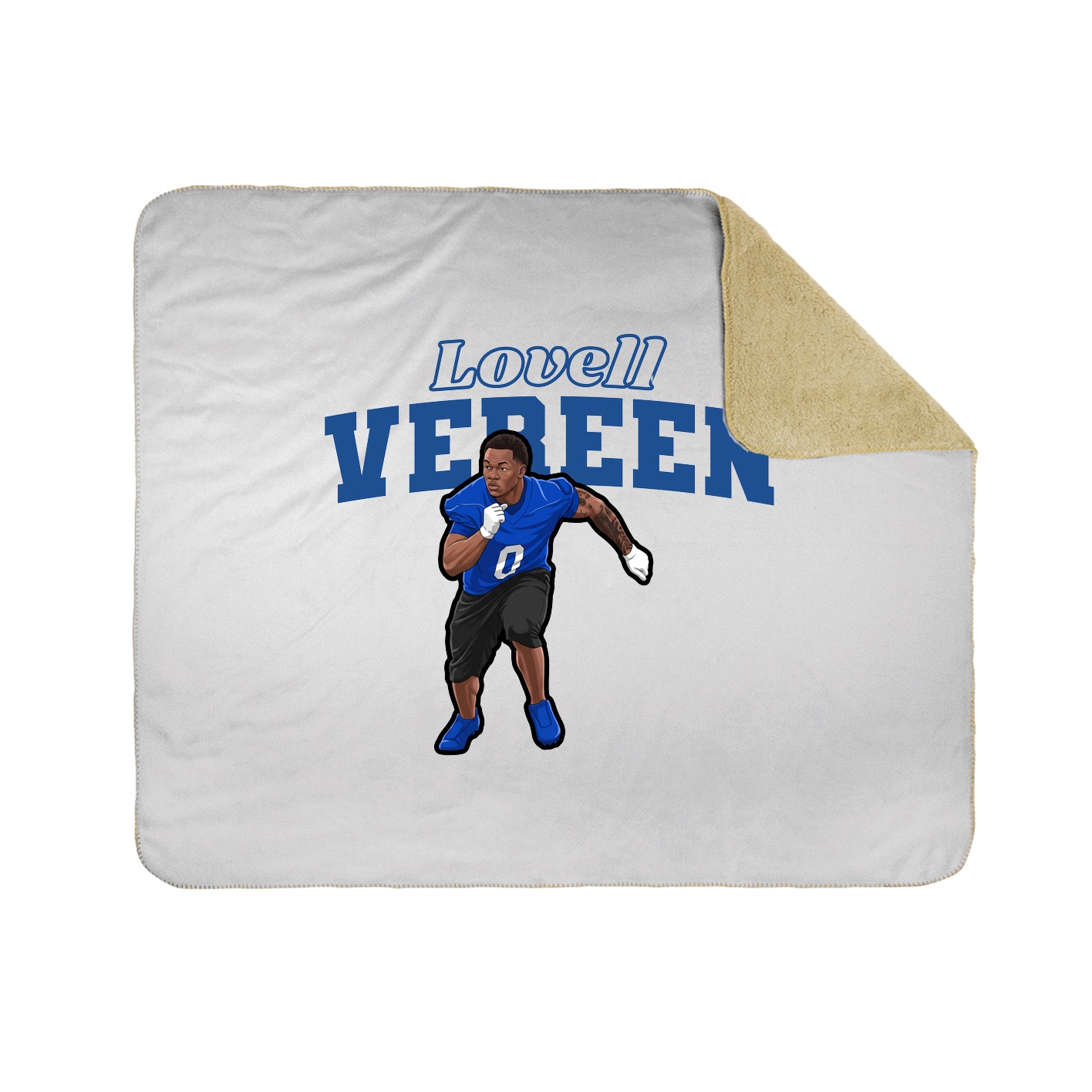 Throw Blanket — Name Arch in White