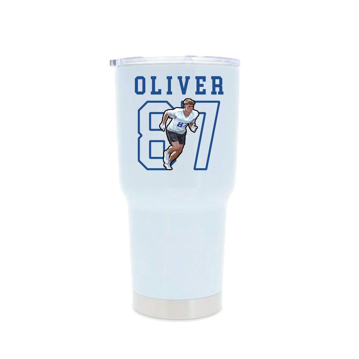 30oz Stainless Steel Tumbler — Shirsey in White
