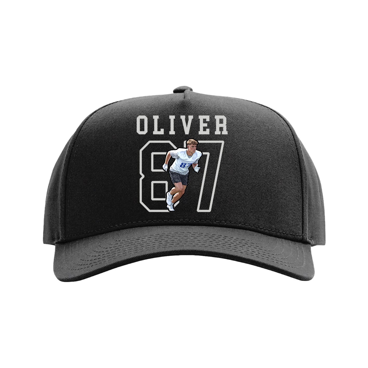 Full Fabric Five-Panel Champ Cap — Shirsey in Black