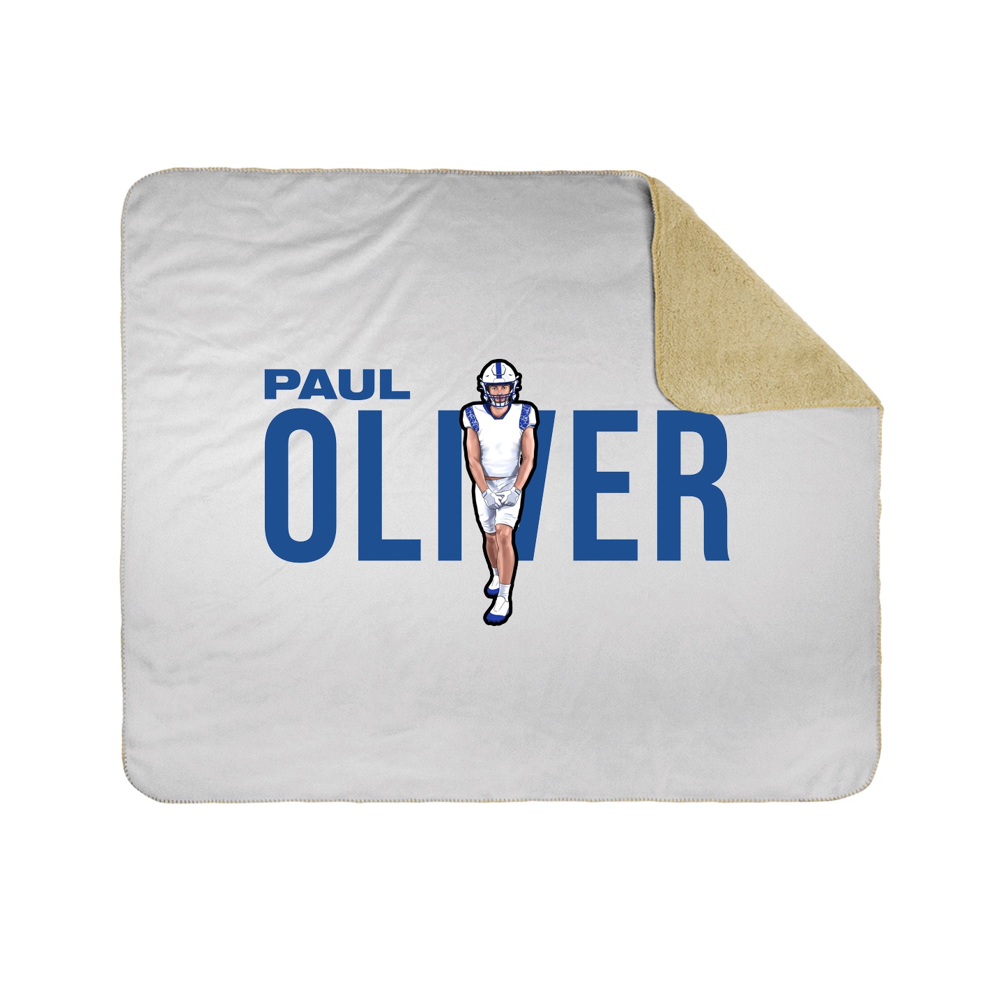 Throw Blanket — Player Name in White