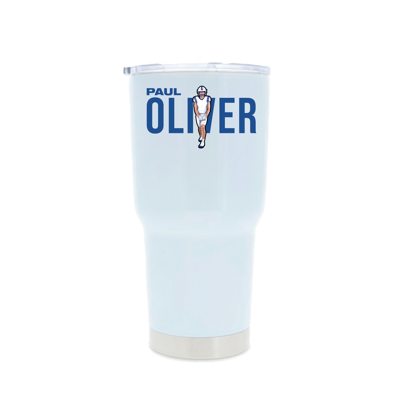 30oz Stainless Steel Tumbler — Player Name in White