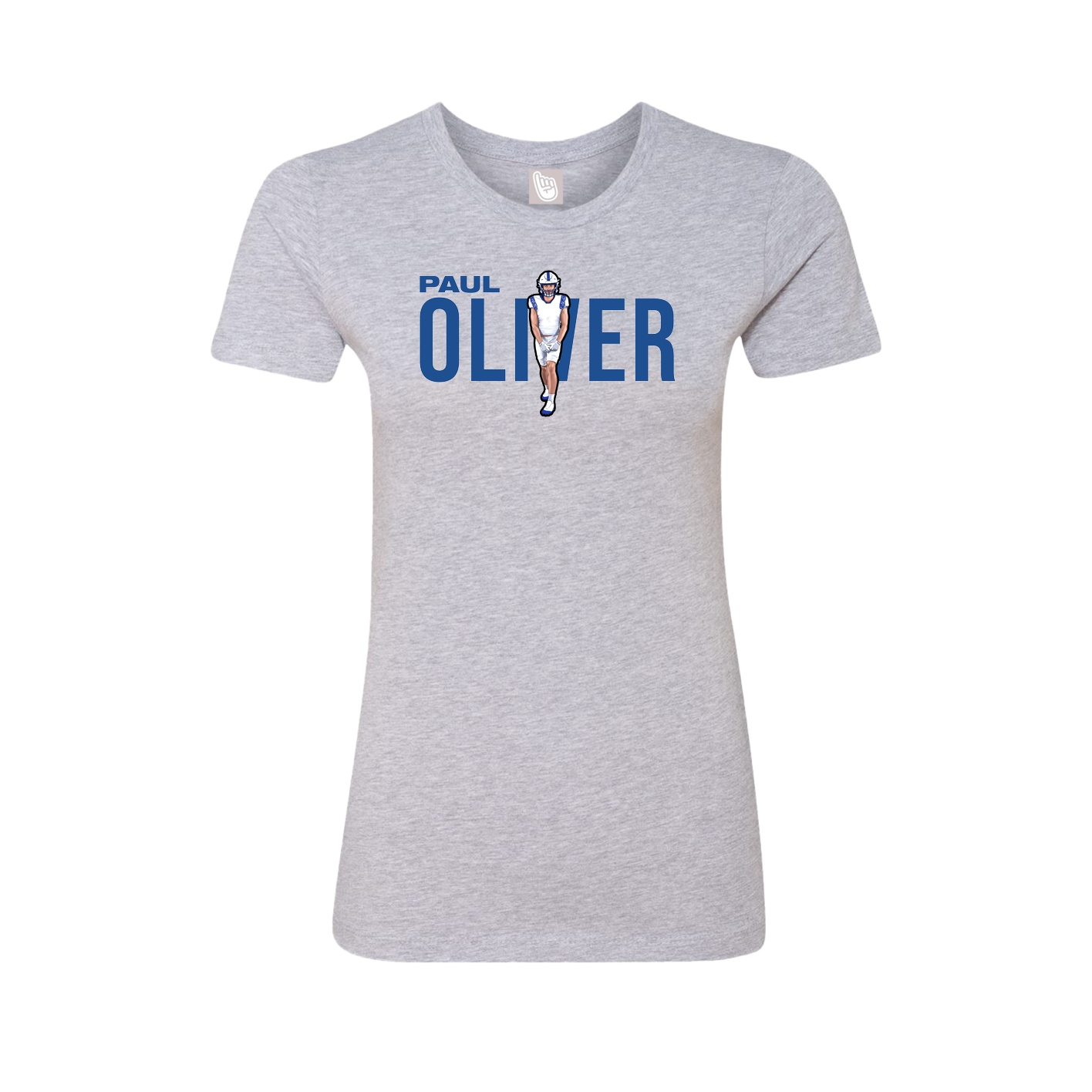 Womens Tee — Player Name in Grey