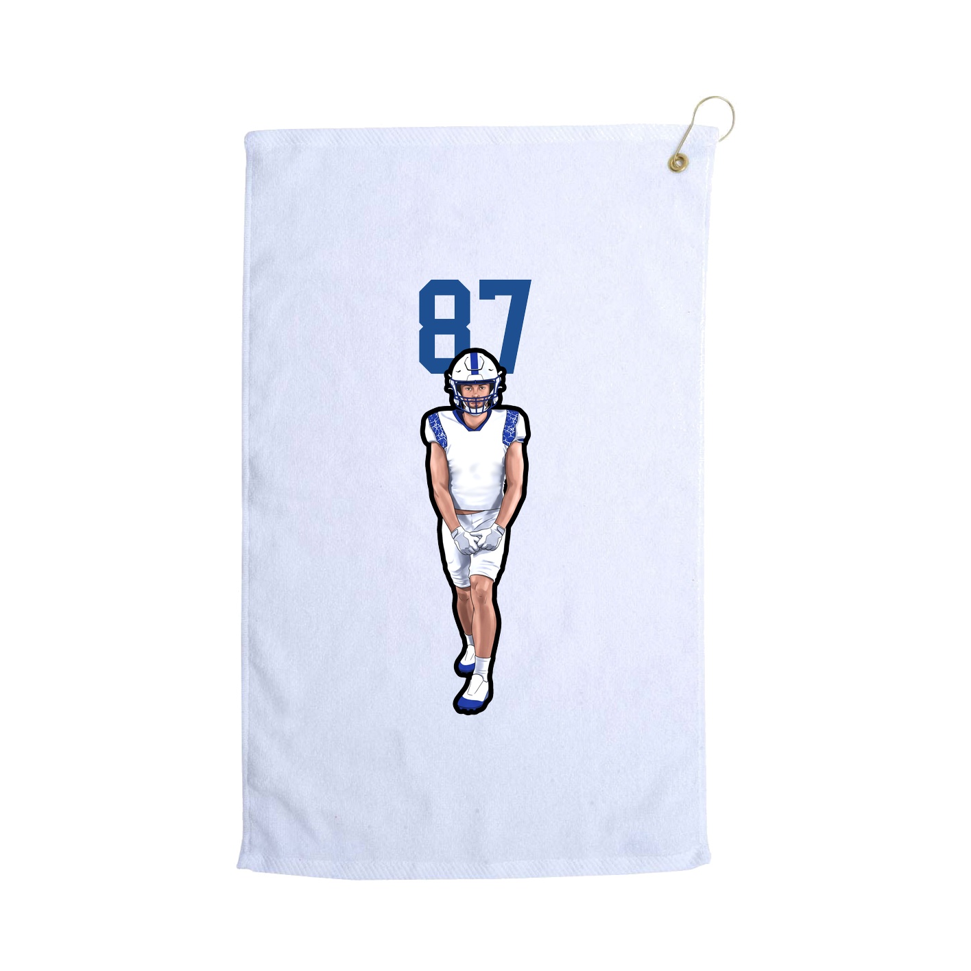 Golf Towel — Number Top in White
