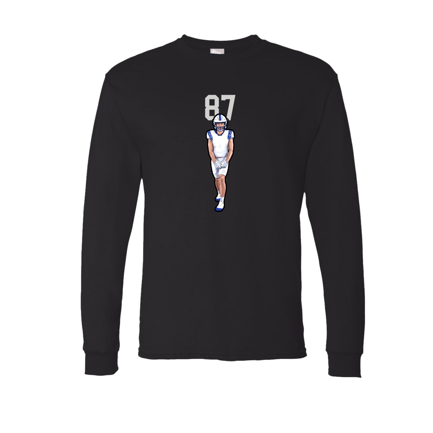 Long Sleeve Tee — Number Top in Black