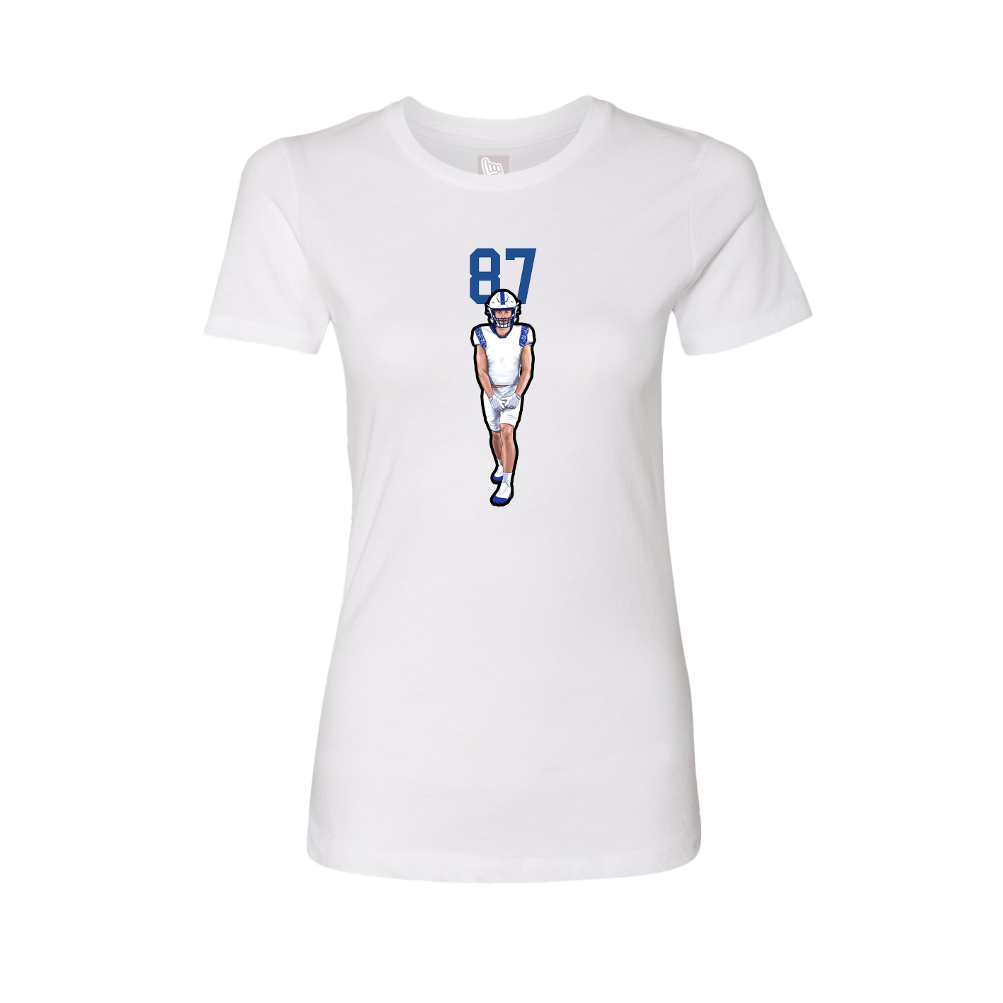 Womens Tee — Number Top in White