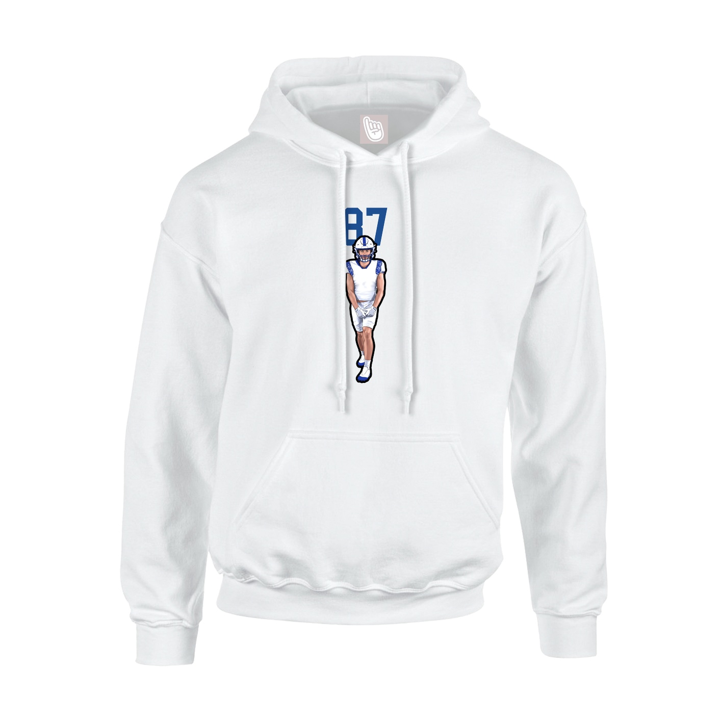 Hoodie — Number Top in White