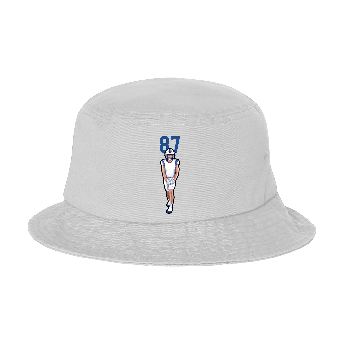 Bucket Cap — Number Top in White