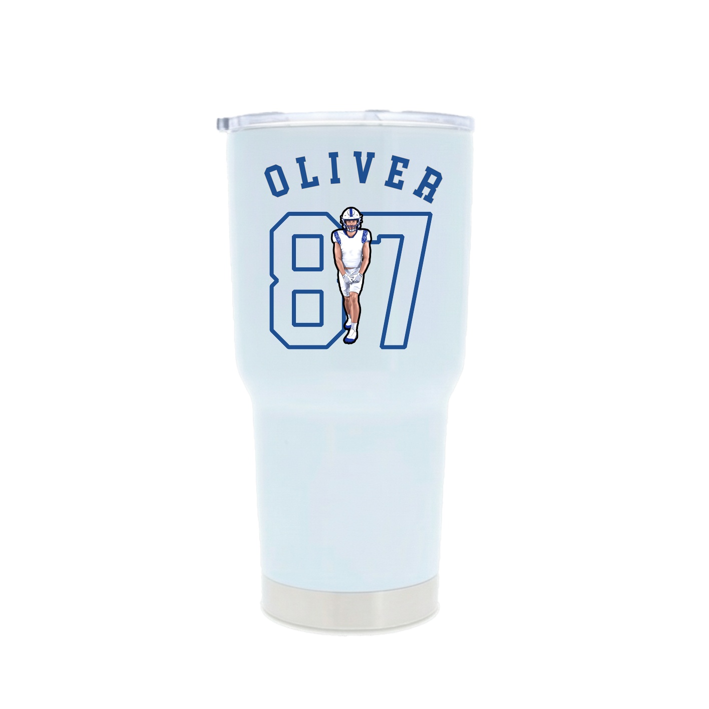 30oz Stainless Steel Tumbler — Shirsey Arch in White