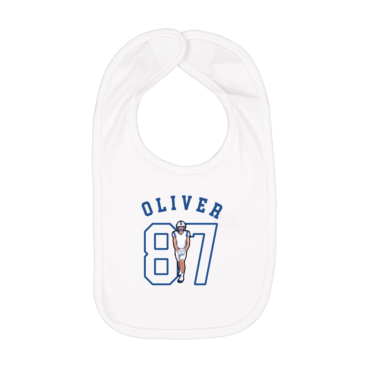 Infant Bib — Shirsey Arch in White