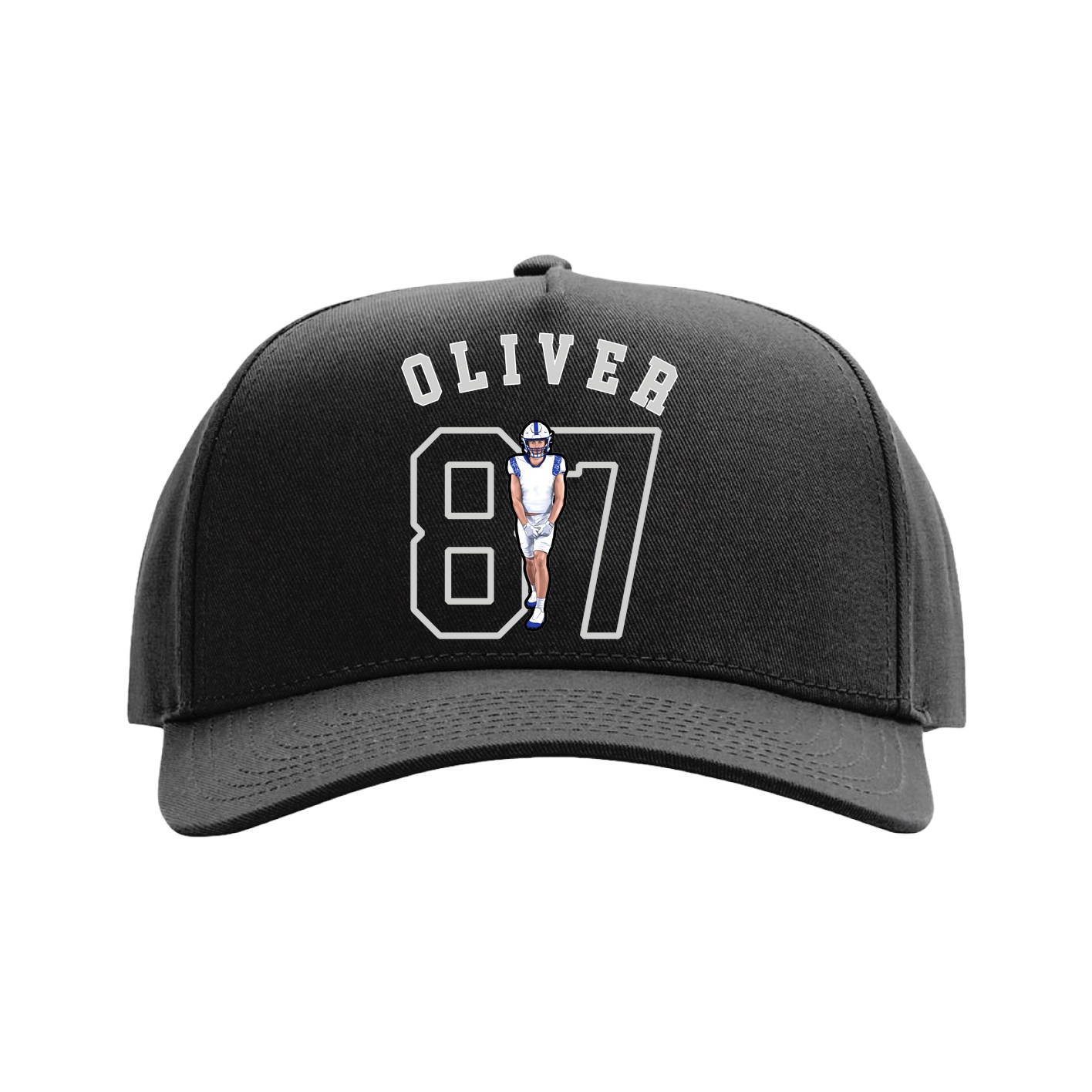 Full Fabric Five-Panel Champ Cap — Shirsey Arch in Black