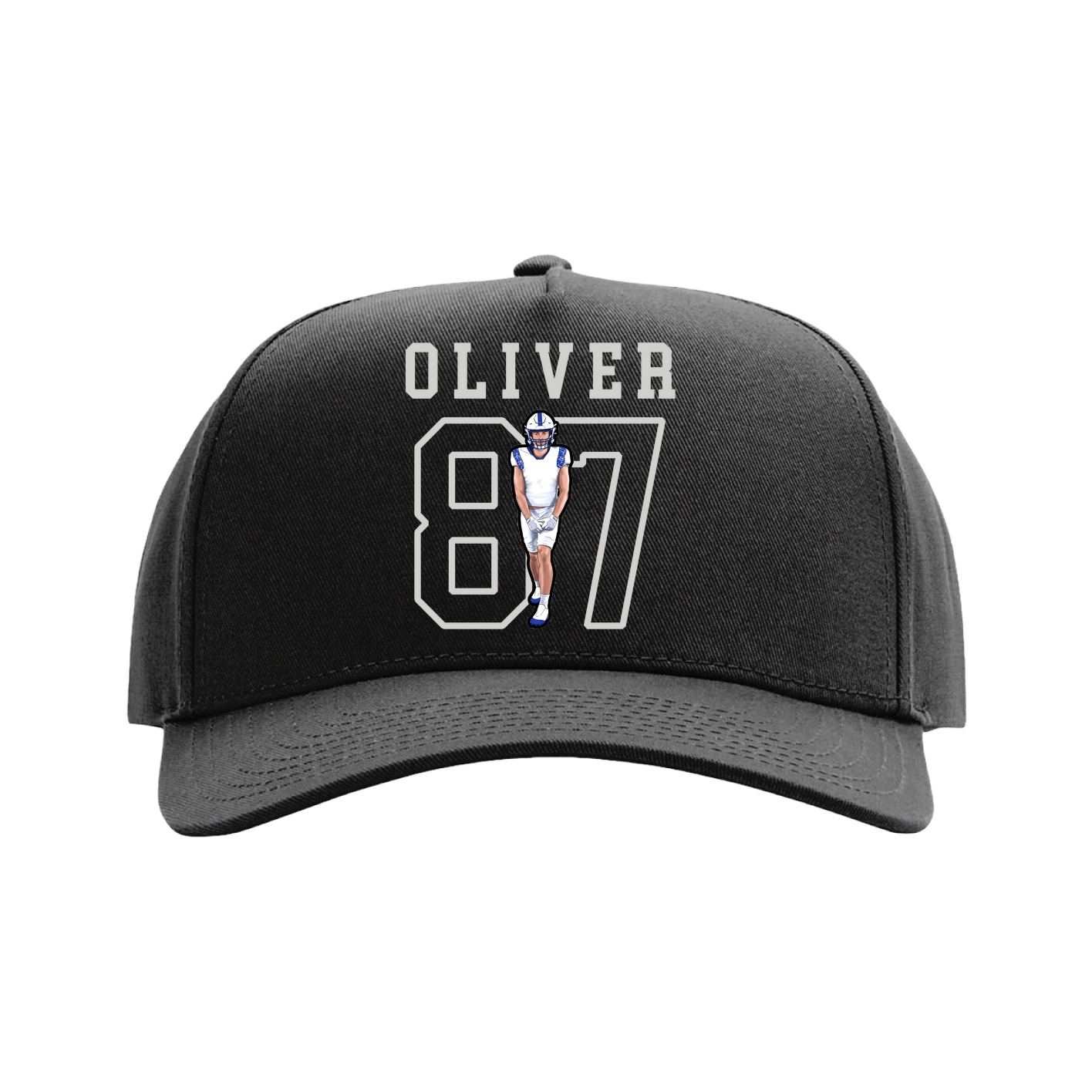 Full Fabric Five-Panel Champ Cap — Shirsey in Black