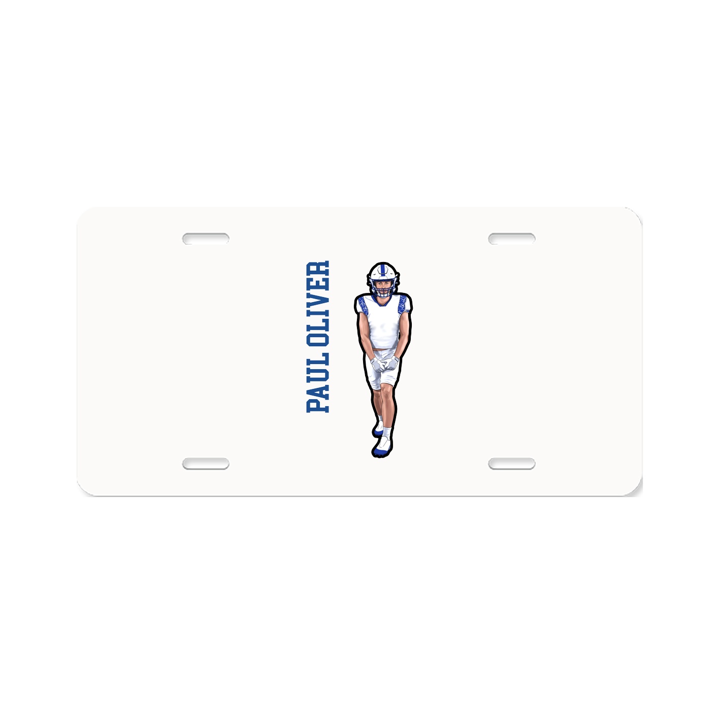 License Plate — Name Vertical in Classic