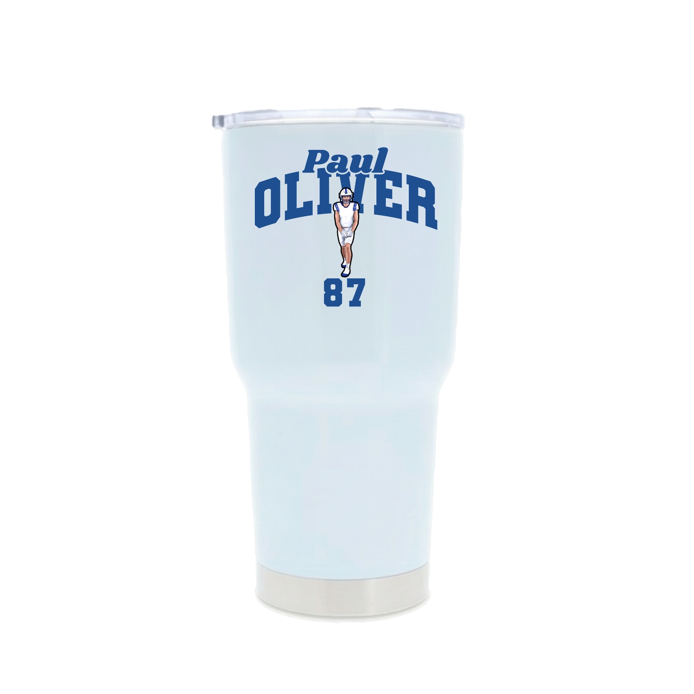 30oz Stainless Steel Tumbler — Signature Arch in White