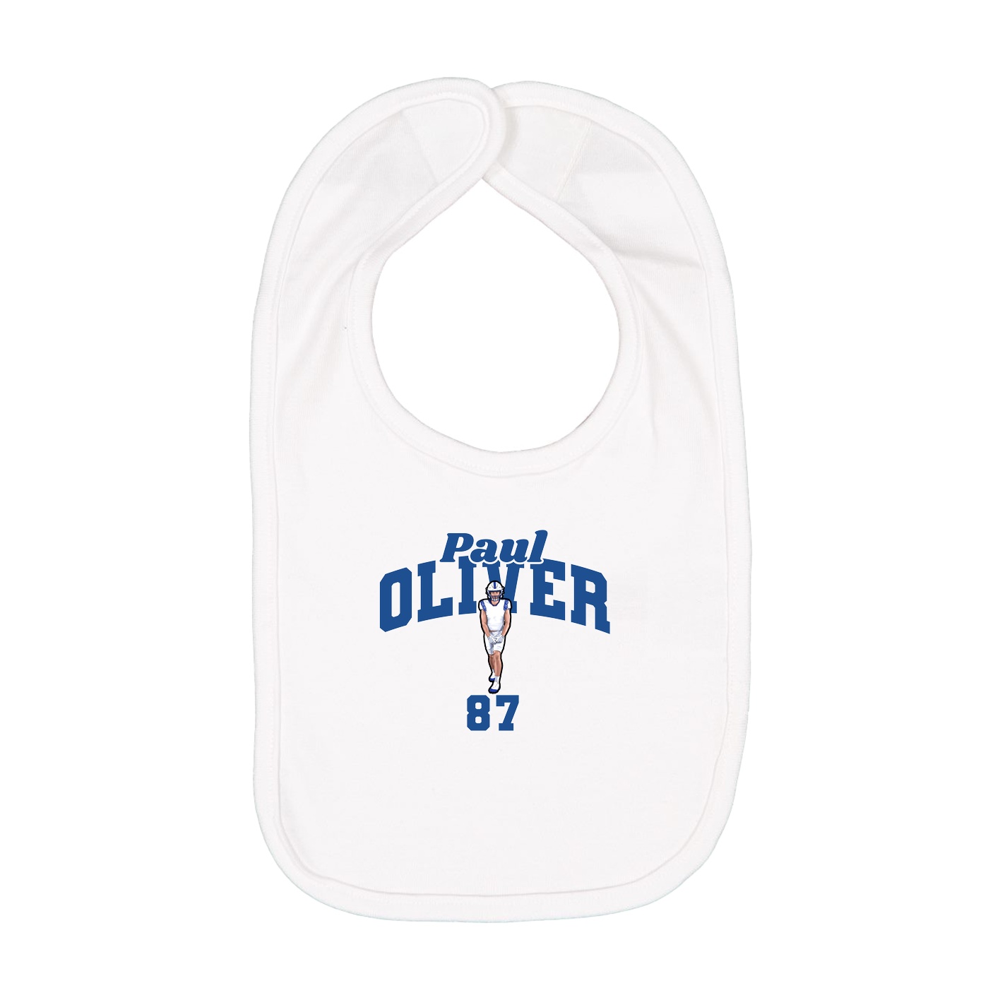 Infant Bib — Signature Arch in White